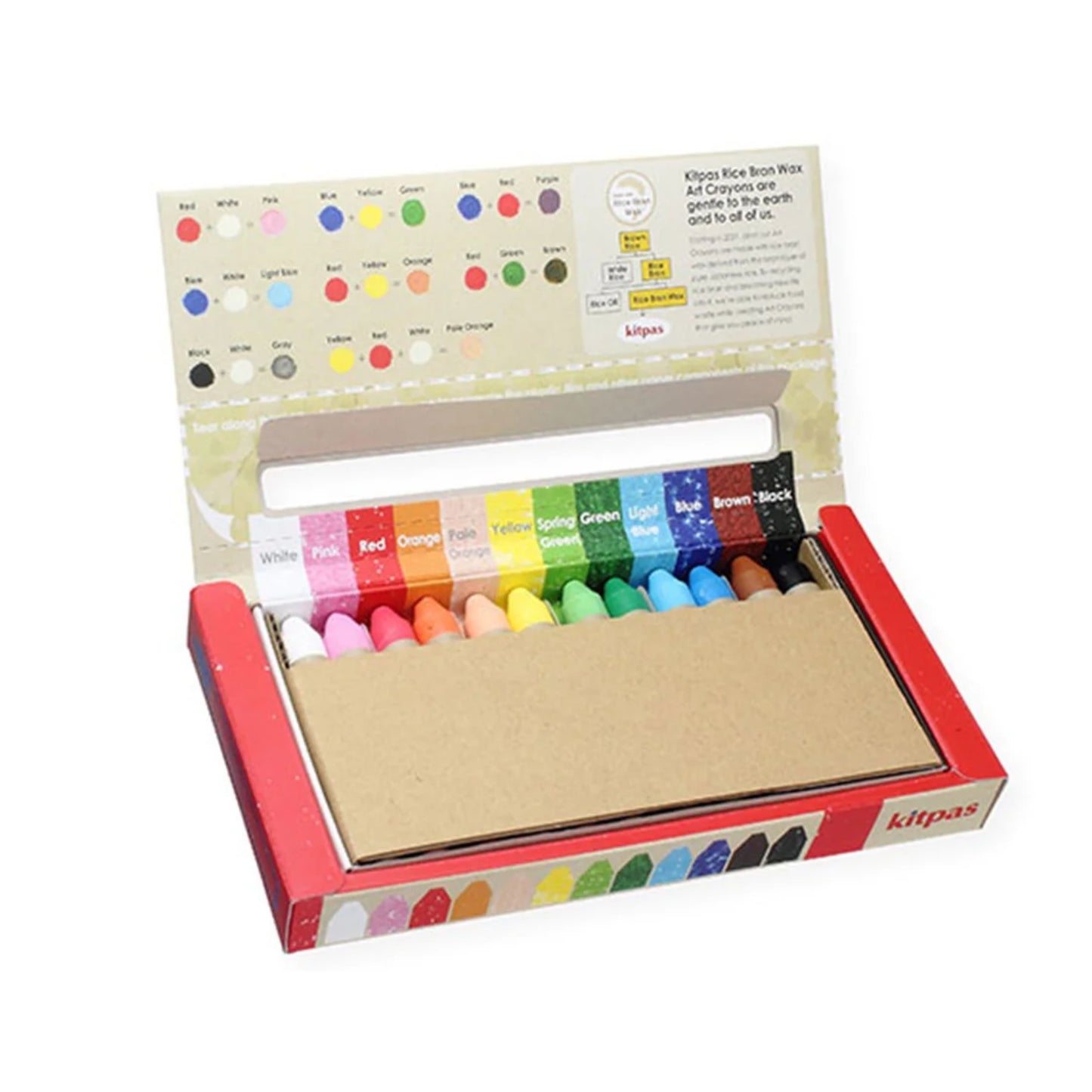 Rice Bran Wax Art Crayons 12 Colors