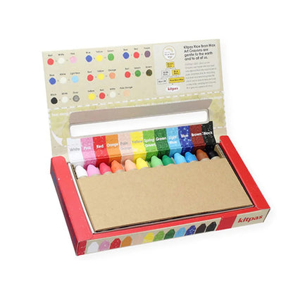 Rice Bran Wax Art Crayons 12 Colors